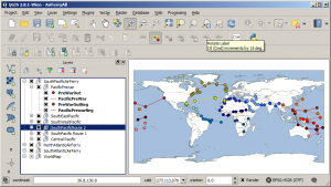 World War 2 Air Ferry Routes - QGIS