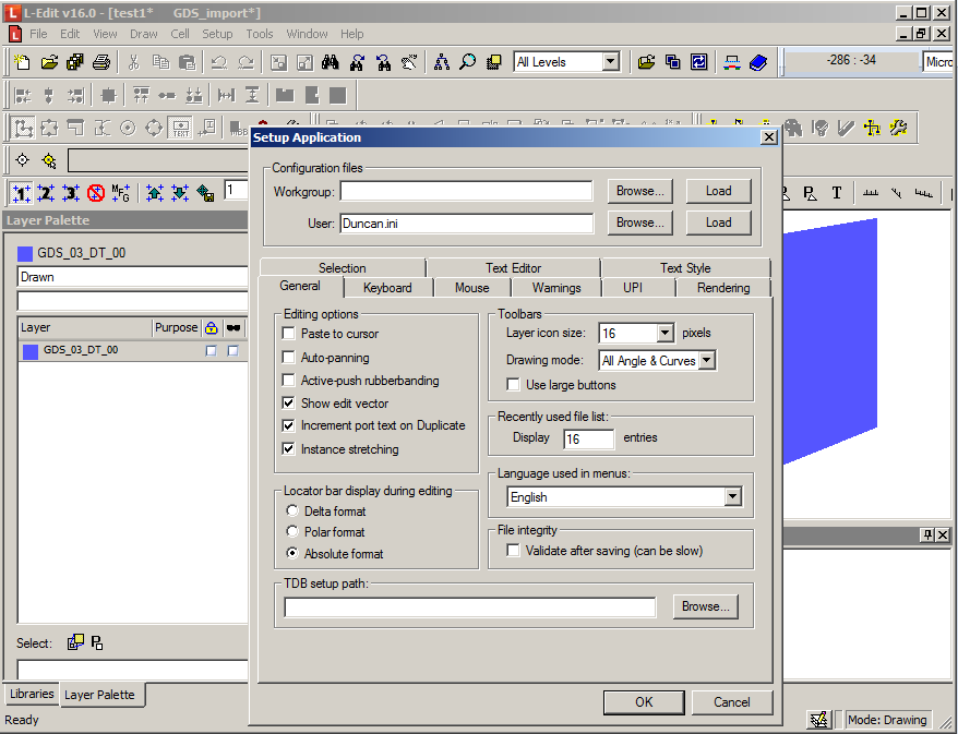 Export L-Edit Config Settings - Export