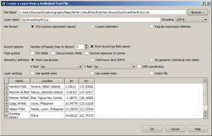 World War 2 Ferry Routes - Delimited Text File