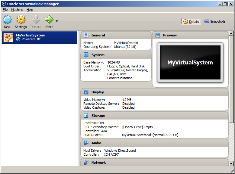 For now you can probably get away with accepting the default settings for your new virtual machine