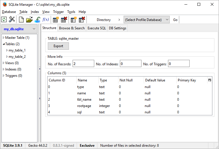 firefox sqlite manager - example