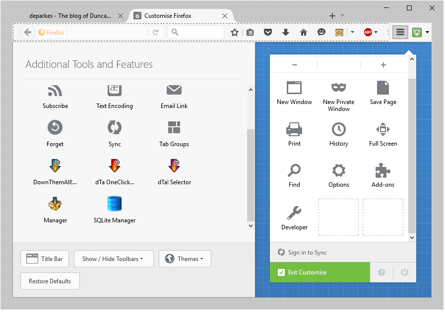 firefox sqlite manager - additional features