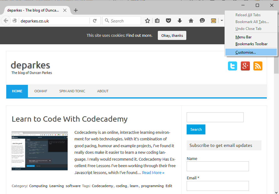 firefox sqlite manager - customize