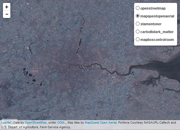 Folium Map Tiles - mapquest open aerial