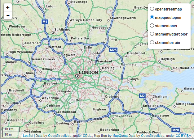 Folium Map Tiles - open street map