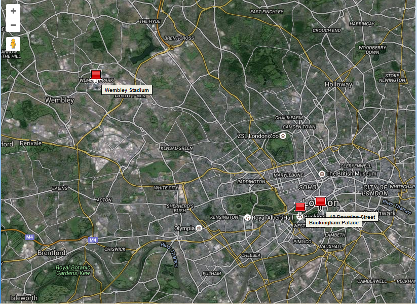 convert postcode coordinates - map