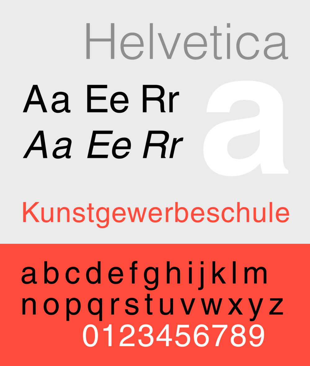 basic fonts - helvetica