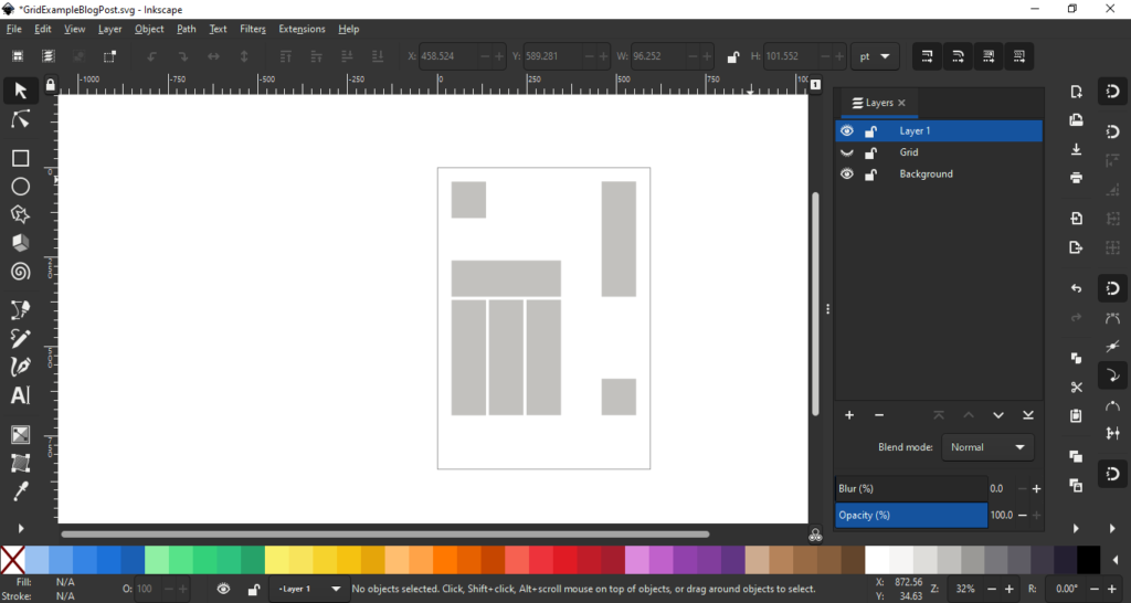 Inkscape hide the grid layer