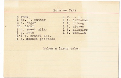 recipe card index example