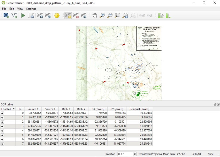 Georeferencer - all points