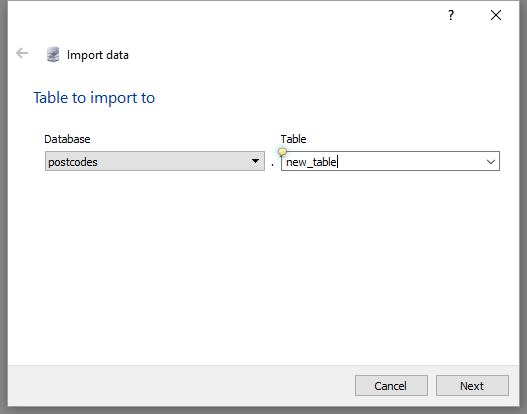 SQLite Import csv - new_table