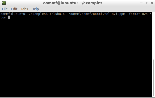 Images From OOMMF Outputs - command to type