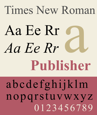 Basic fonts - Times New Roman