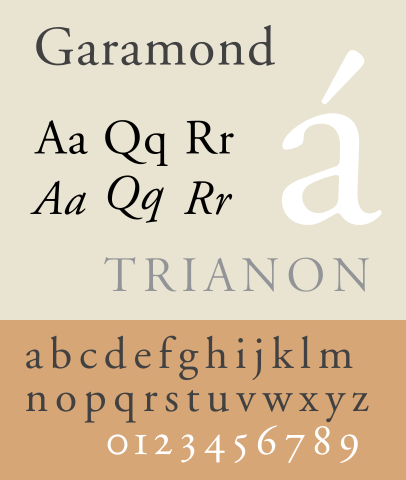 Basic fonts - Garamond
